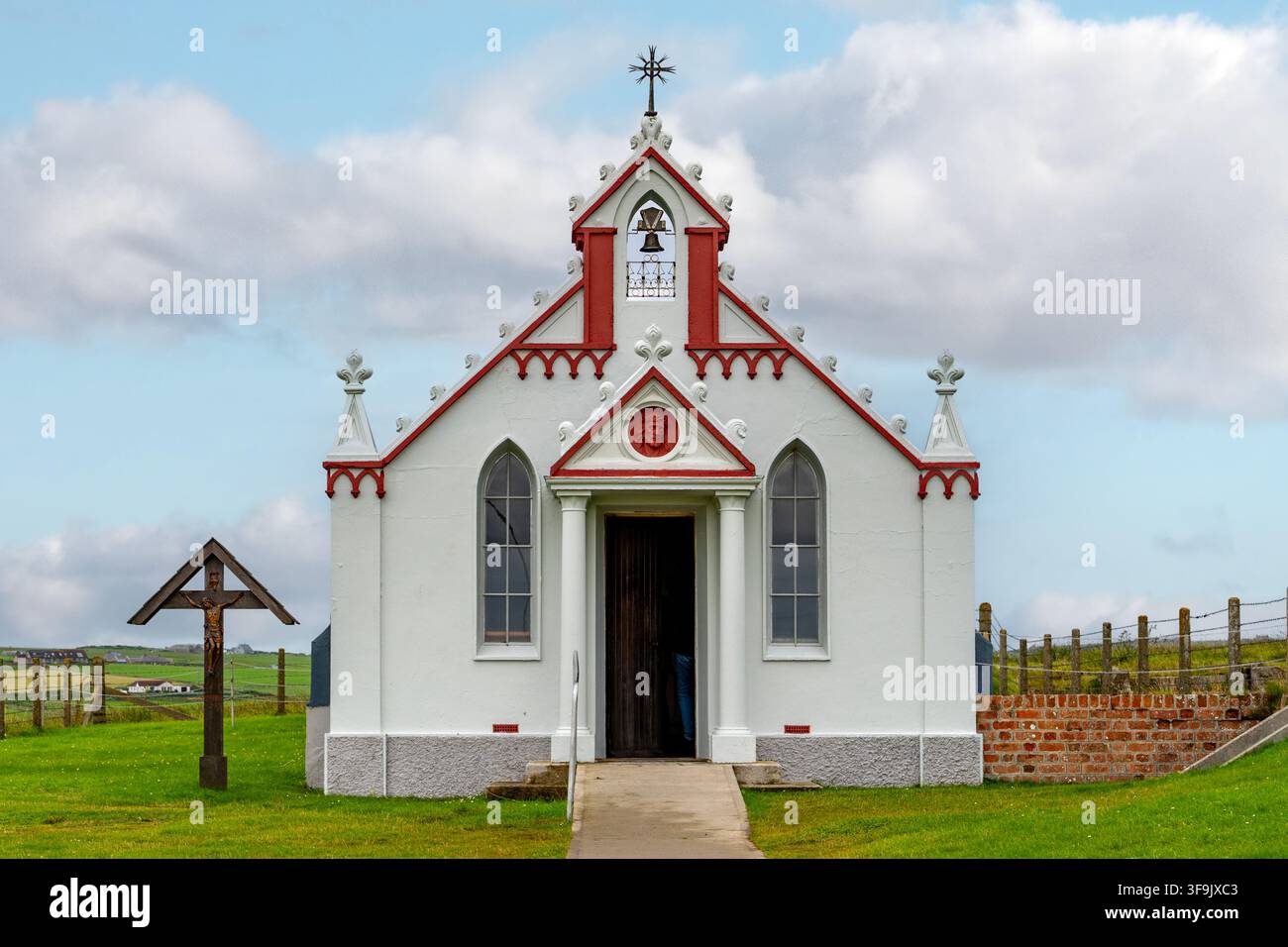 Cappella italiana, Lamb Holm, Isole Orcadi, Scozia Foto Stock