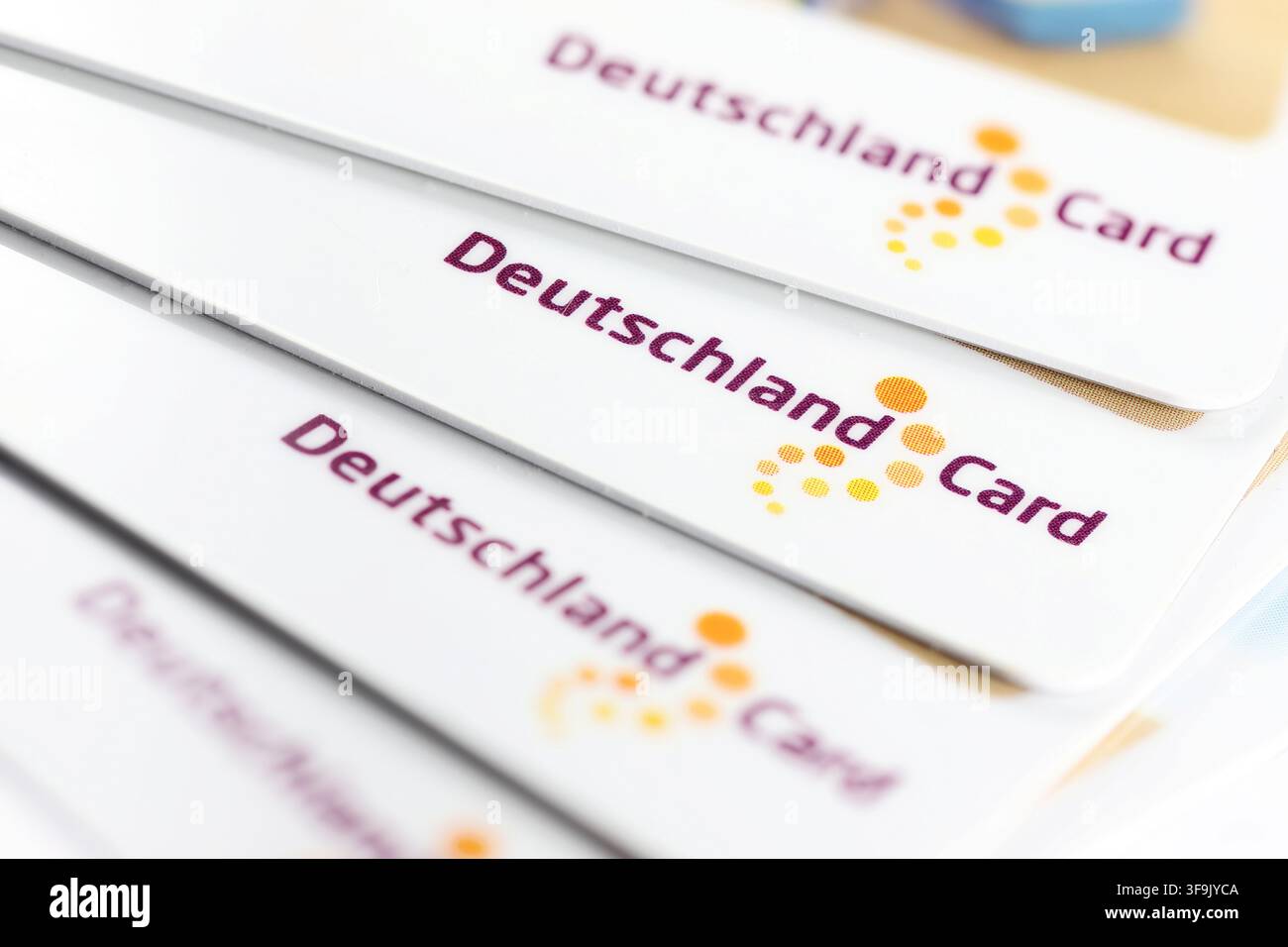 Fan delle carte fedeltà DeutschlandCard Foto Stock