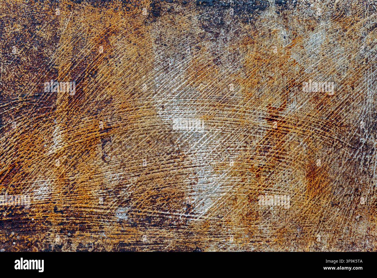 Prima vista della trama della superficie di una teglia bruciata Foto Stock