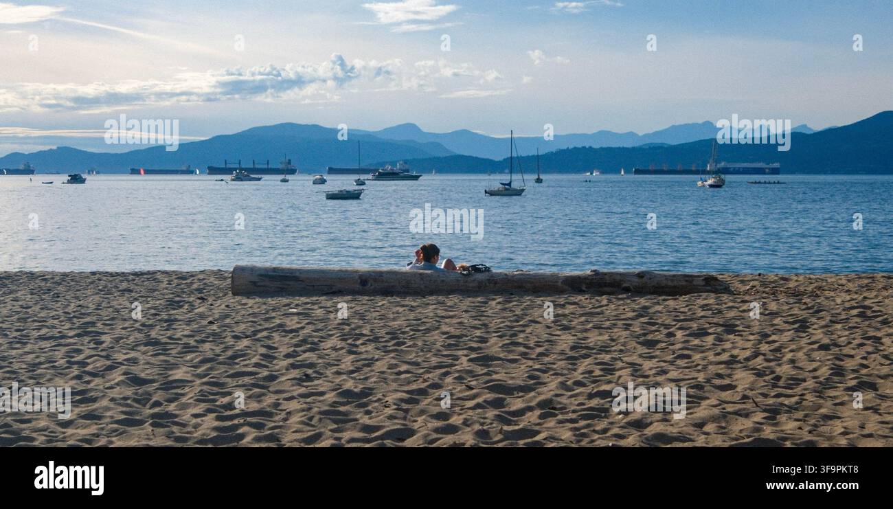 Estate al Hadden Dog Beach a Kitsilano, Vancouver, BC. Foto Stock