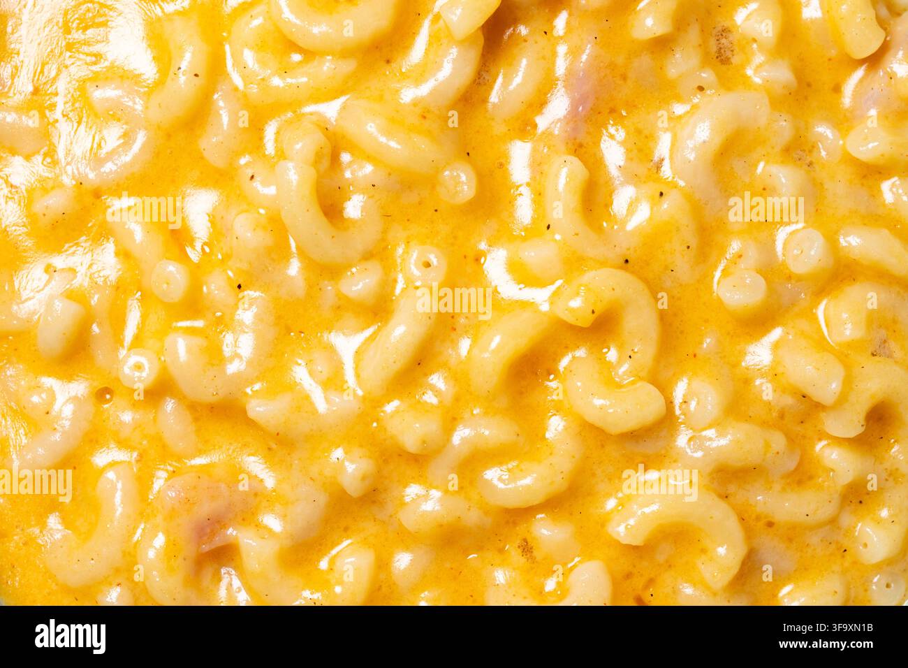 Sfondo di mac and cheese cremoso Foto Stock