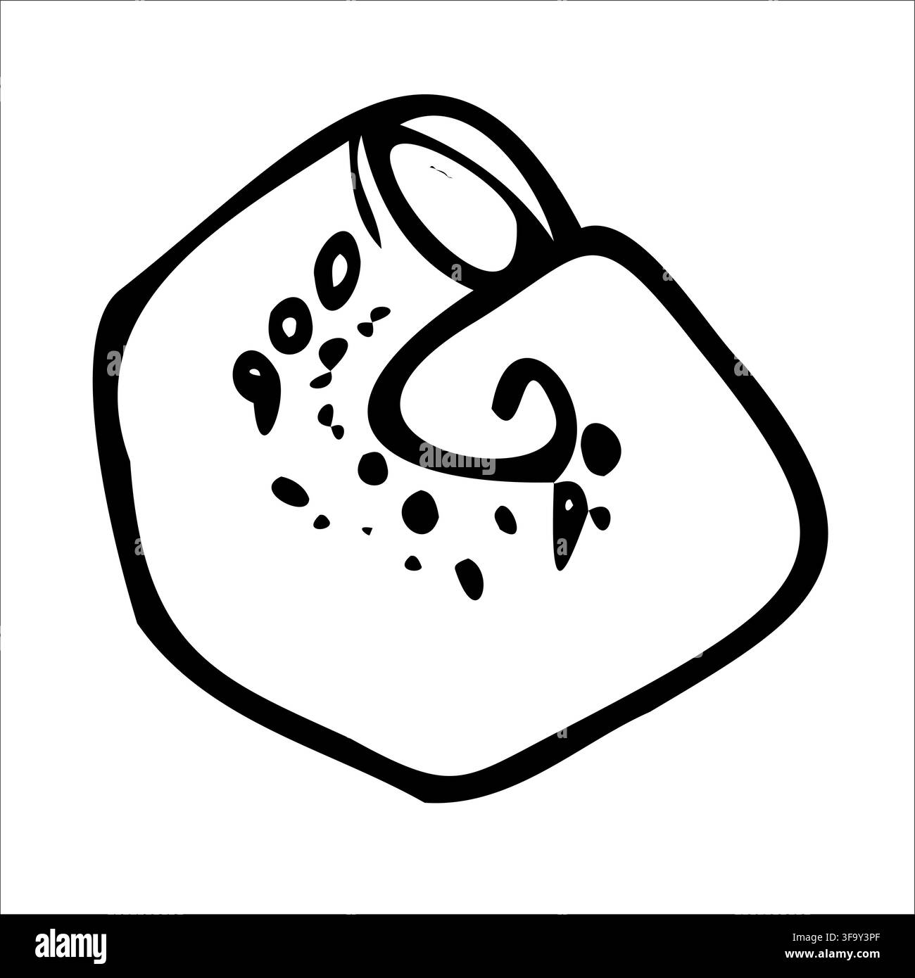 Illustrazione di doodle di conchiglia marina Conchiglia esotica subacquea, mollusco acquatico, collezione di spirali di mare Conchiglie da spiaggia tropicale. Illustrazione Vettoriale