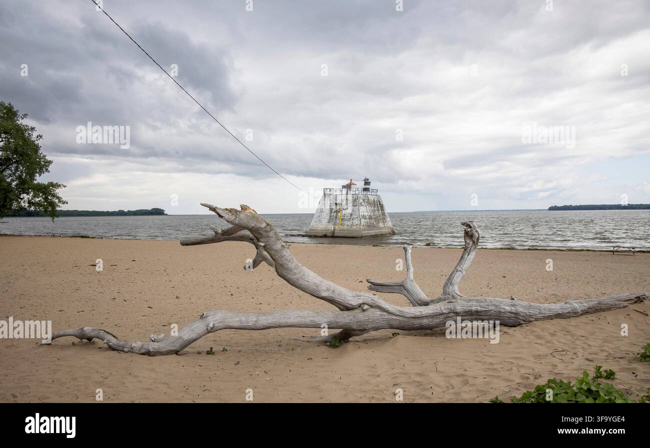 la piccola città di Nicolet sulle rive del fiume San Lorenzo nel Quebec, Canada Foto Stock