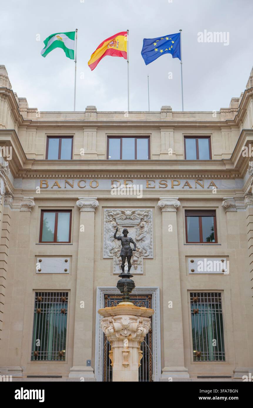 Sede di Siviglia della Banca di Spagna. Ente di diritto pubblico con funzioni di banca centrale nazionale in Spagna Foto Stock