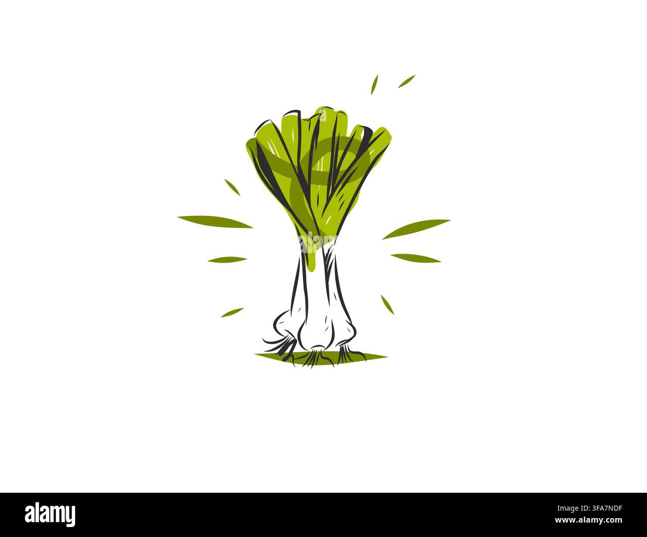 Collezione di vettori di arte lineare di verdure disegnate a mano, Illustrazioni botaniche di contorni di verdure fresche, Elementi floreali minimalisti, Cibo decorativo Illustrazione Vettoriale