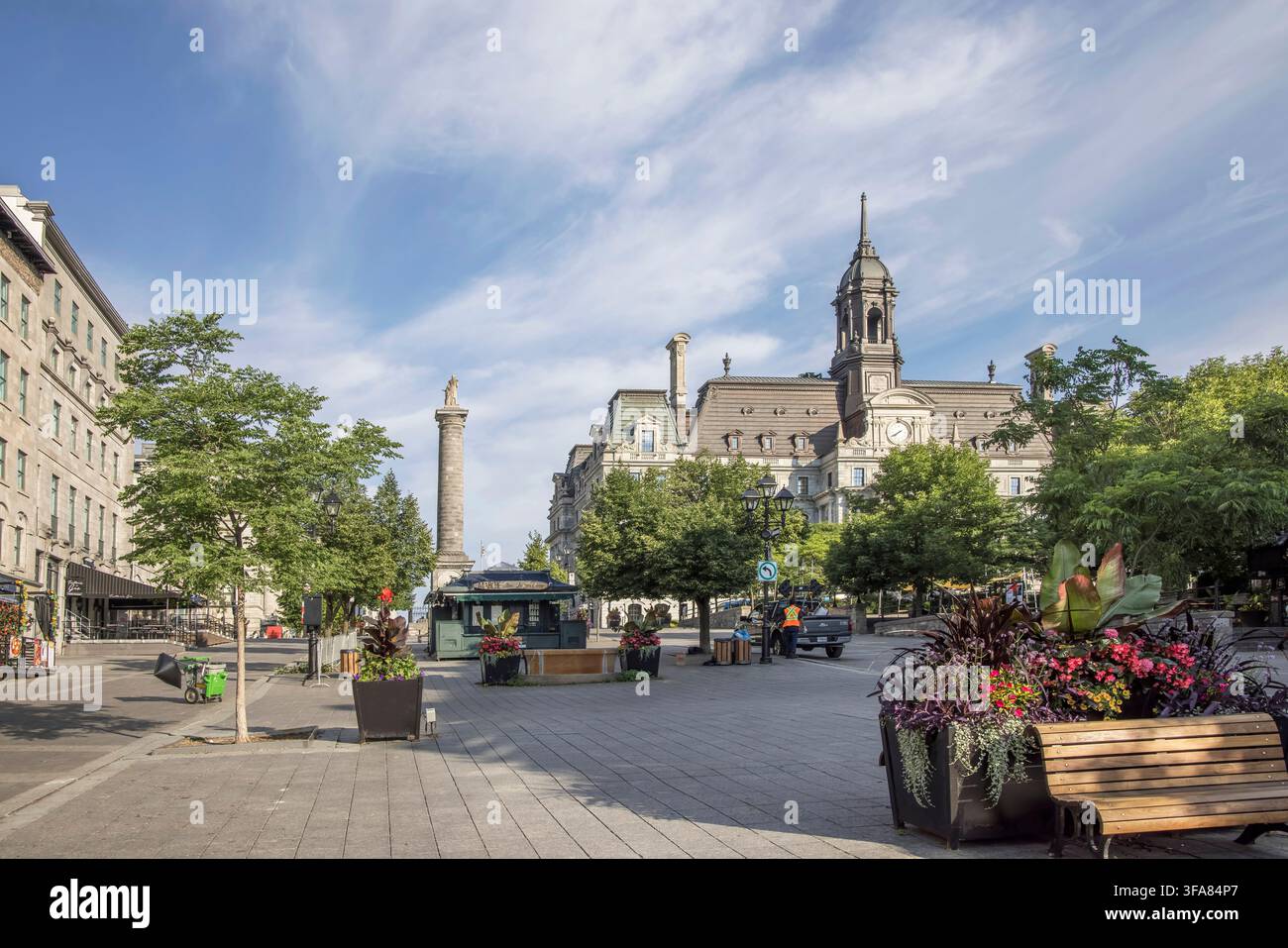 il vivace luogo Jacques-Cartier nella vecchia città di Montreal, Quebec, Canada Foto Stock