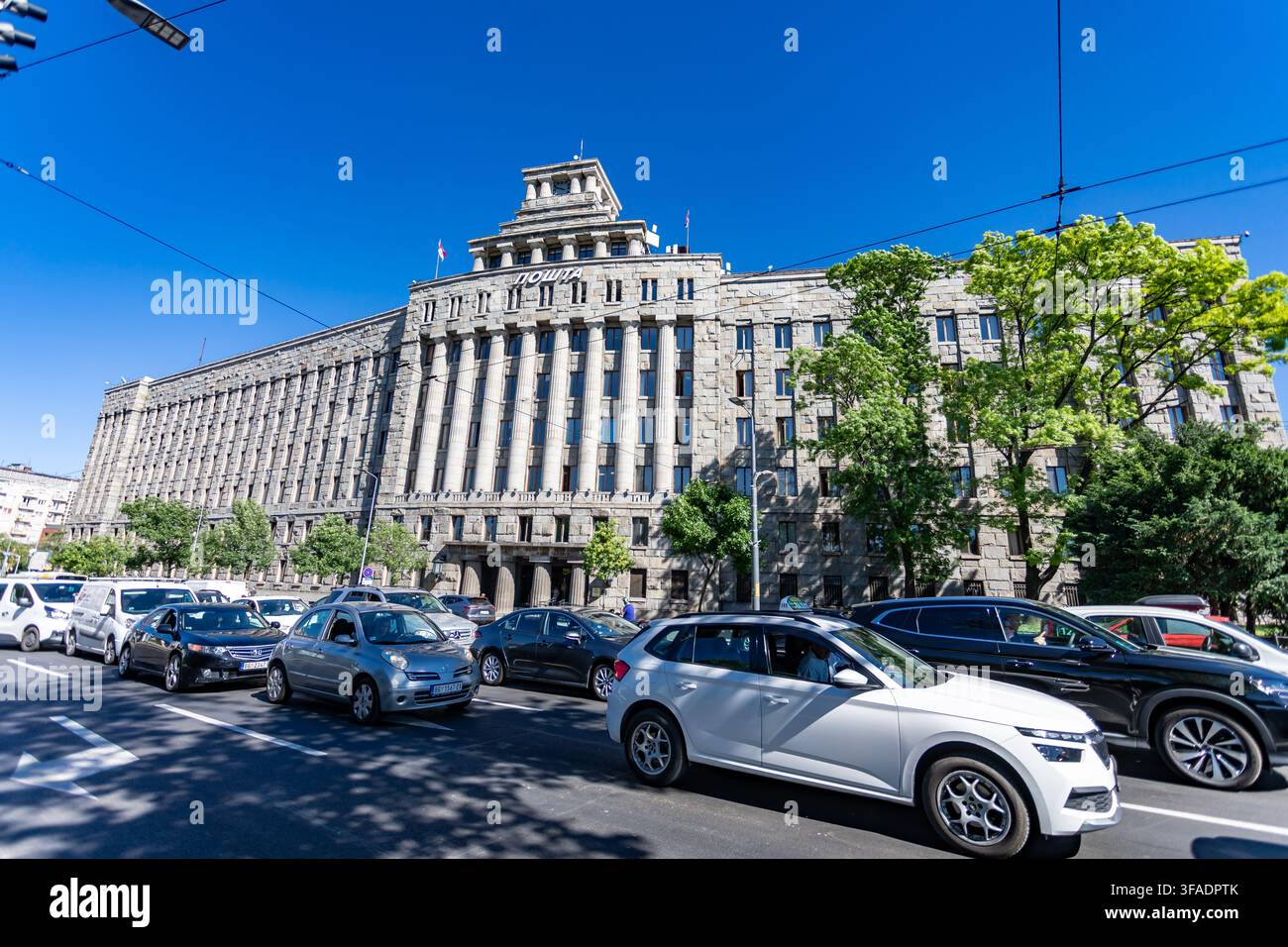 Belgrado, Serbia - 28 maggio 2026: Edificio del principale ufficio postale nel centro di Belgrado, in Serbia, con architettura storica e una posizione prominente nel Foto Stock