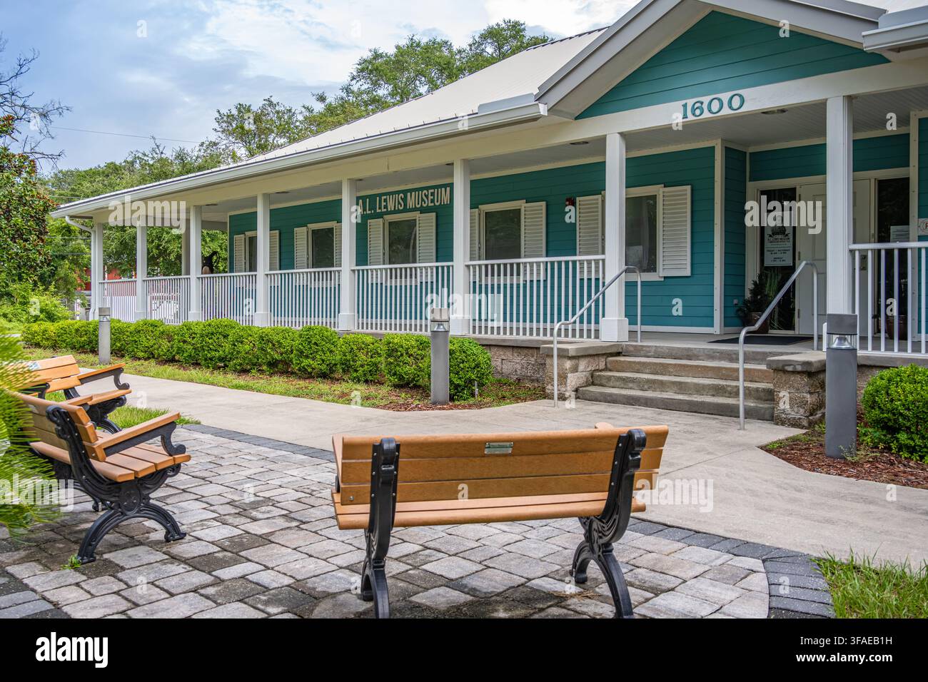 Il museo A.L. Lewis ad American Beach, un museo di storia afroamericana su Amelia Island a Fernandina Beach, Florida. (USA) Foto Stock