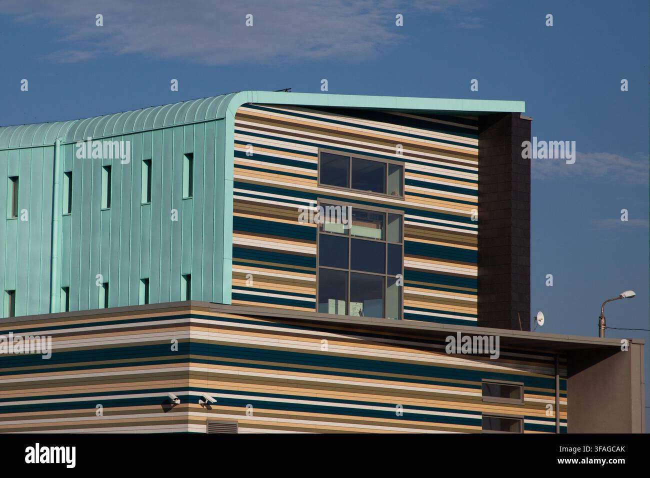 edificio tecnico e infrastrutturale della Biblioteca nazionale della Lettonia (Latvijas Nacionālā bibliotēka) Foto Stock