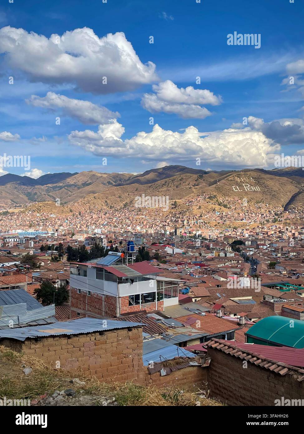 Vista dalla collina di Cusco (Cusco, Perù) Foto Stock