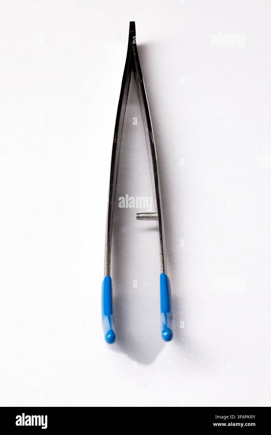 Pinza chirurgica che fornisce precisione per procedure mediche e assistenza sanitaria Foto Stock