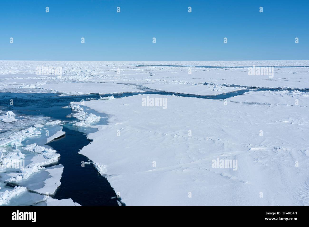 Ghiaccio marino, Mare di Baffin, Groenlandia Foto Stock
