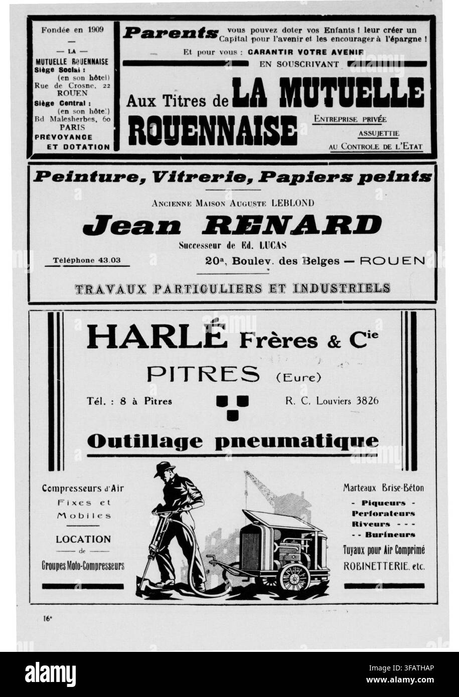 La Mutuelle Rouennaise, una compagnia di assicurazioni mutuali francese fondata nel 1909, con sede sociale a Rouen e ufficio centrale a Parigi, che offre assicurazioni sulla vita e piani di risparmio per bambini e adulti. Foto Stock