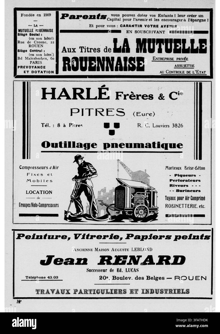 La Mutuelle Rouennaise, una compagnia di assicurazioni mutuali francese fondata nel 1909, con sede sociale a Rouen e ufficio centrale a Parigi, che offre assicurazioni sulla vita e piani di risparmio per bambini e adulti. Foto Stock