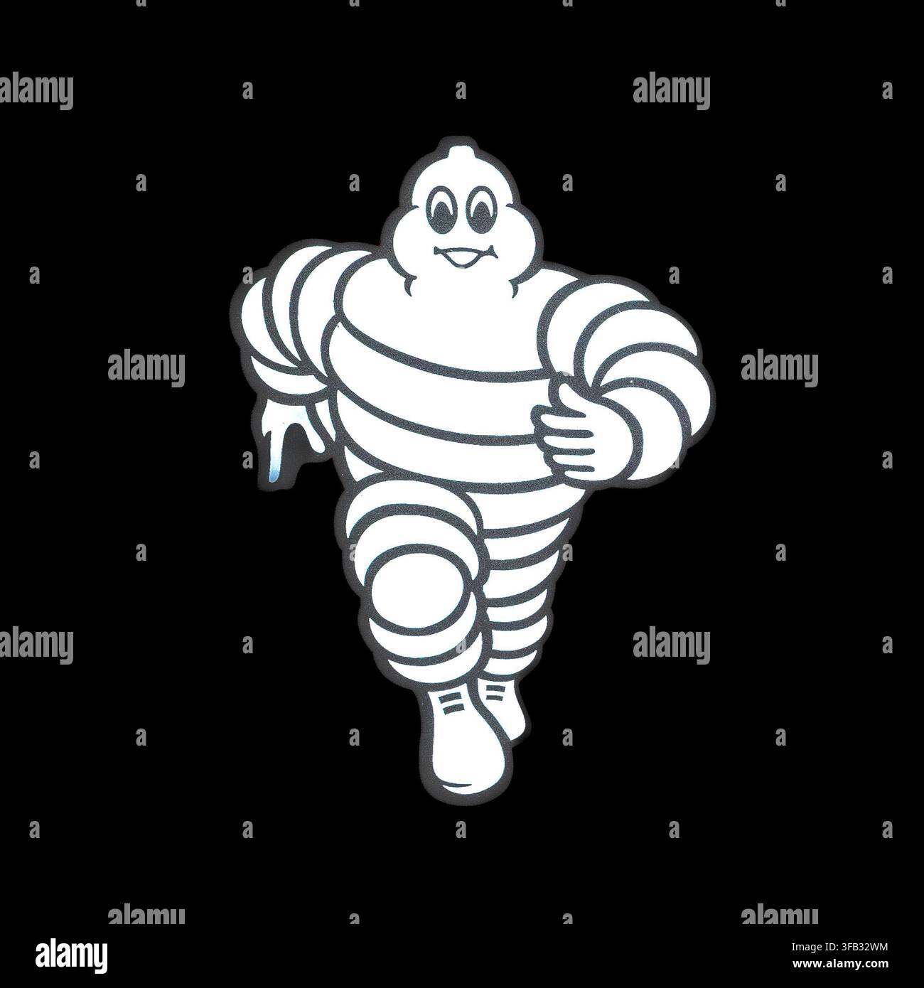 Michelin Man, il mascotte ufficiale della società di pneumatici Michelin. Foto Stock