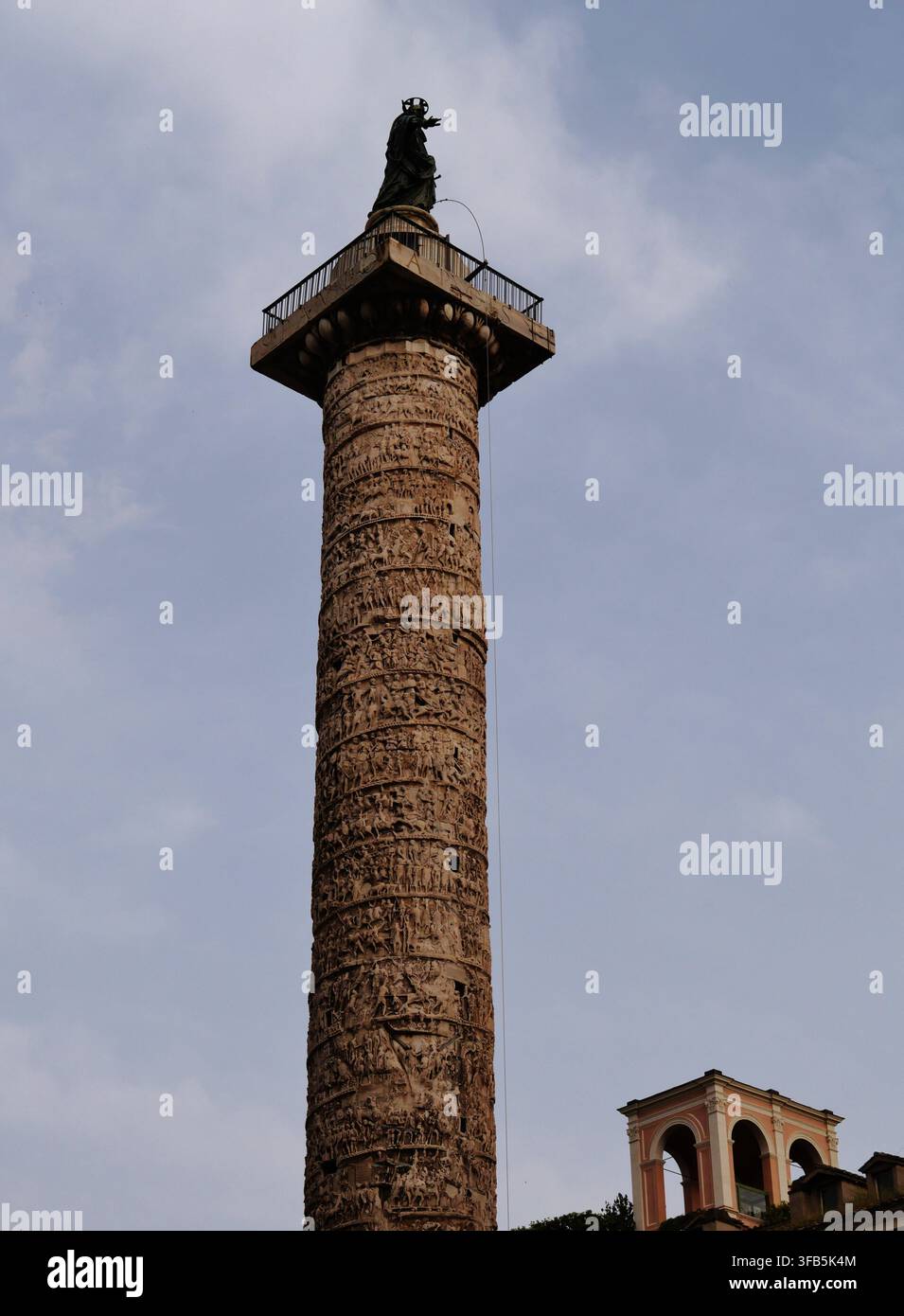 Colonna di Marco Aurelio, Roma, Lazio, Italia, aprile 2024 Foto Stock