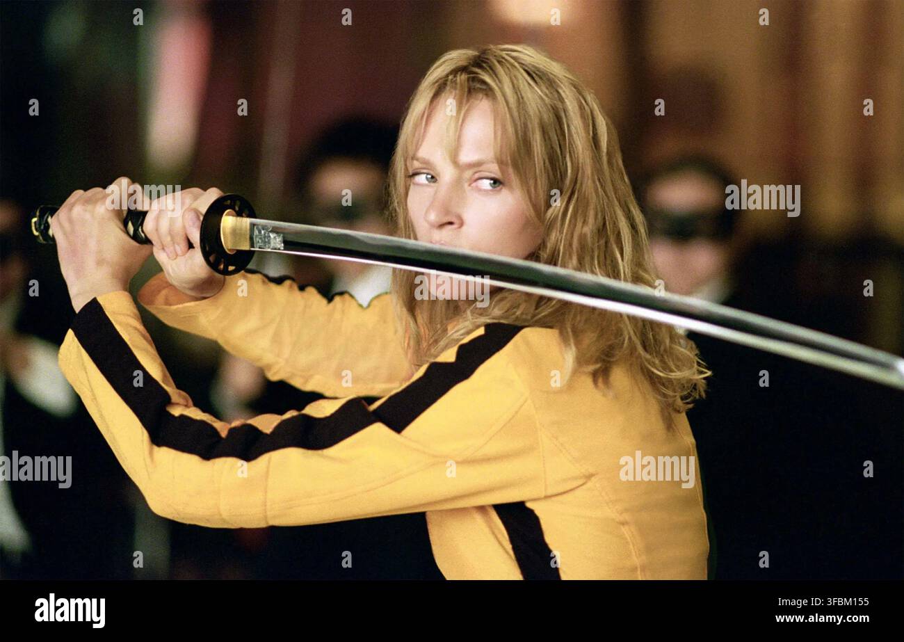 KILL BILL: VOLUME I  2003 Produzione Miramax Films con Uma Thurman nei panni di Black Mamba Foto Stock