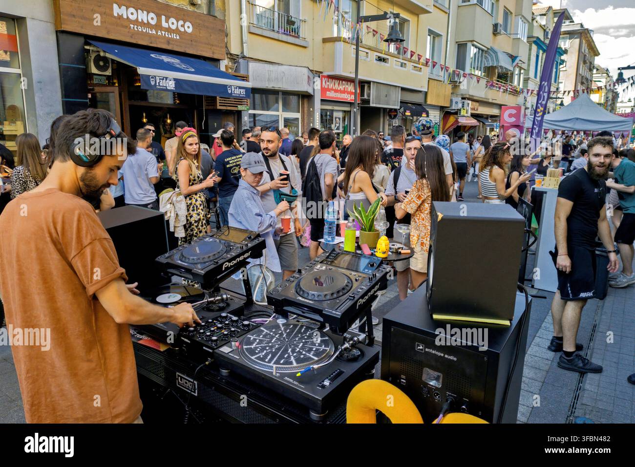 Festa di strada. Sofia, Bulgaria, Europa Foto Stock