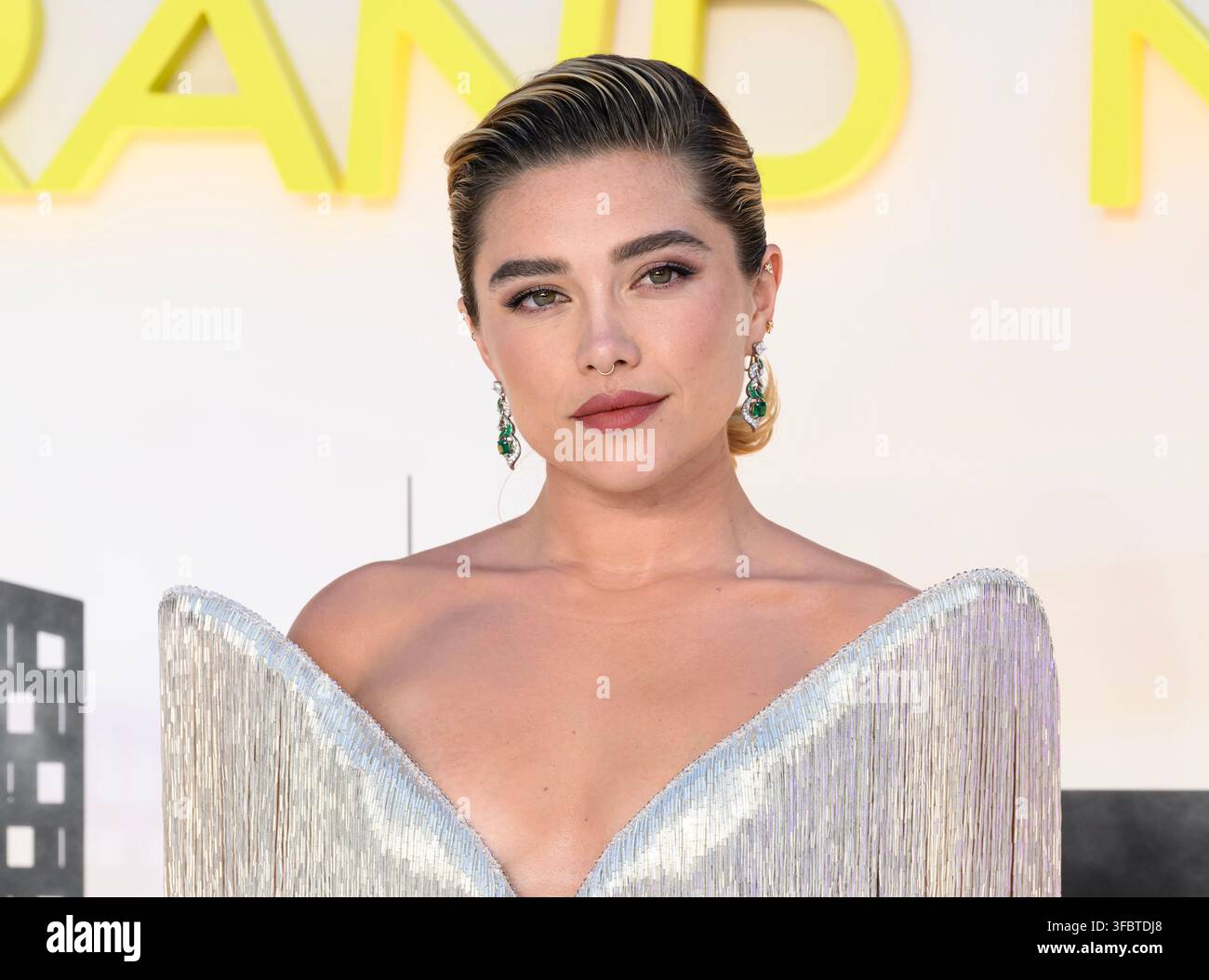 Londra, Regno Unito. 29 luglio 2026. Florence Pugh partecipa alla prima britannica di Spider-Man Brand New Day, Leicester Square. Credit: Doug Peters/EMPICS/Alamy Live Foto Stock