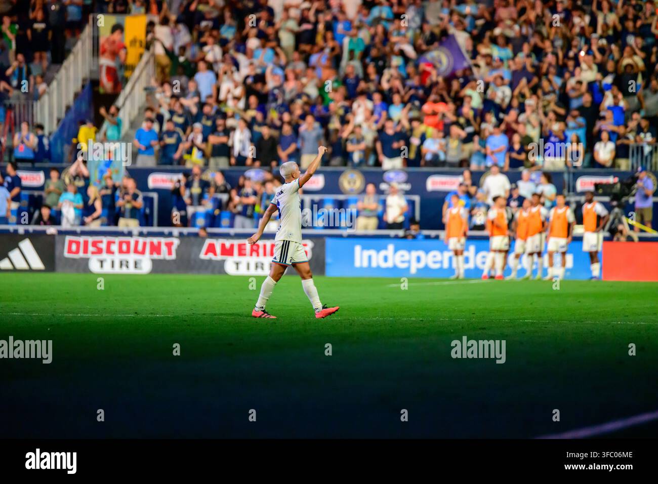 Cavan Sullivan festeggia dopo che il Philadelphia Union ha segnato contro l'Inter Miami Foto Stock