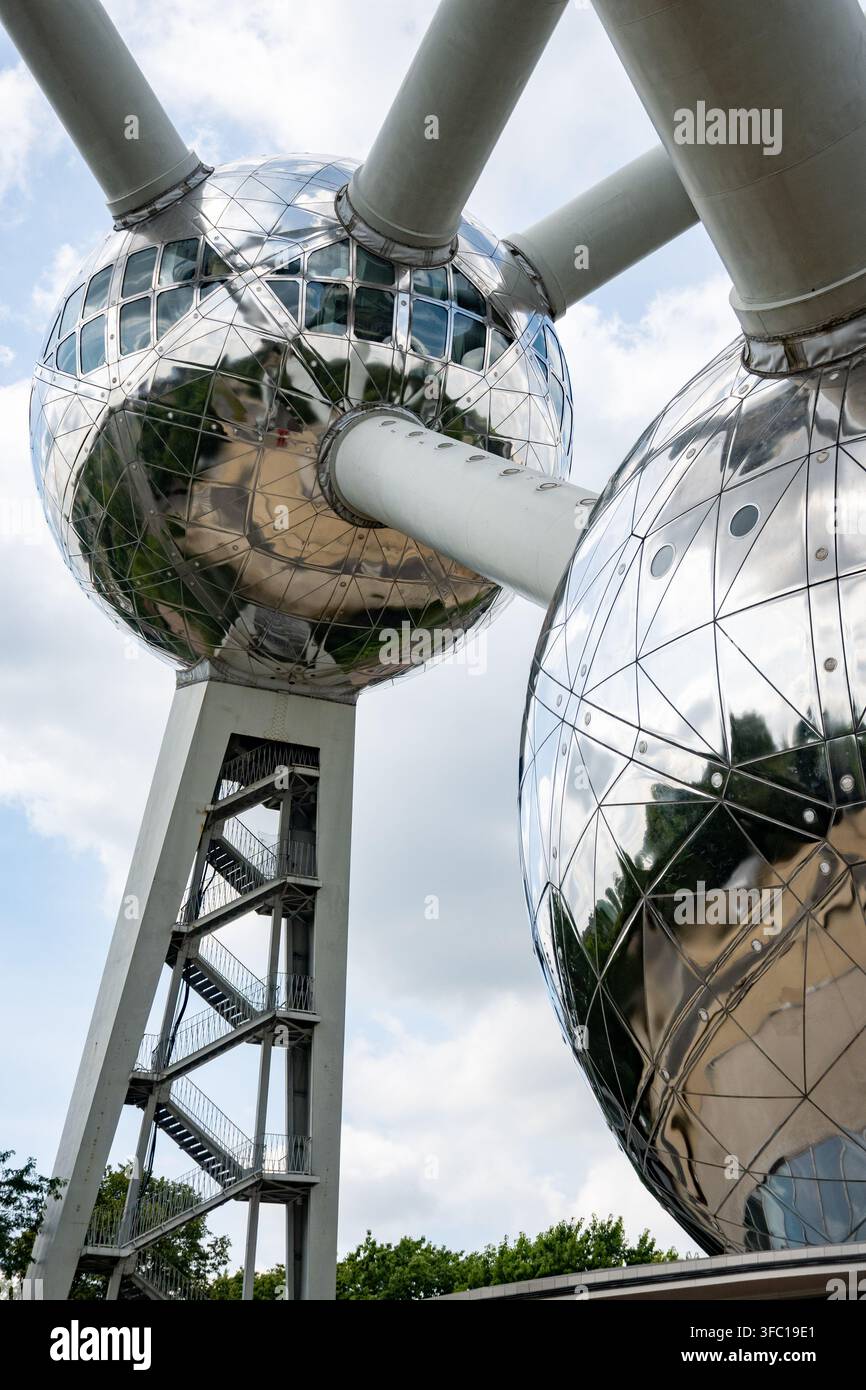Edificio dell'Atomium a Bruxelles, Belgio Foto Stock