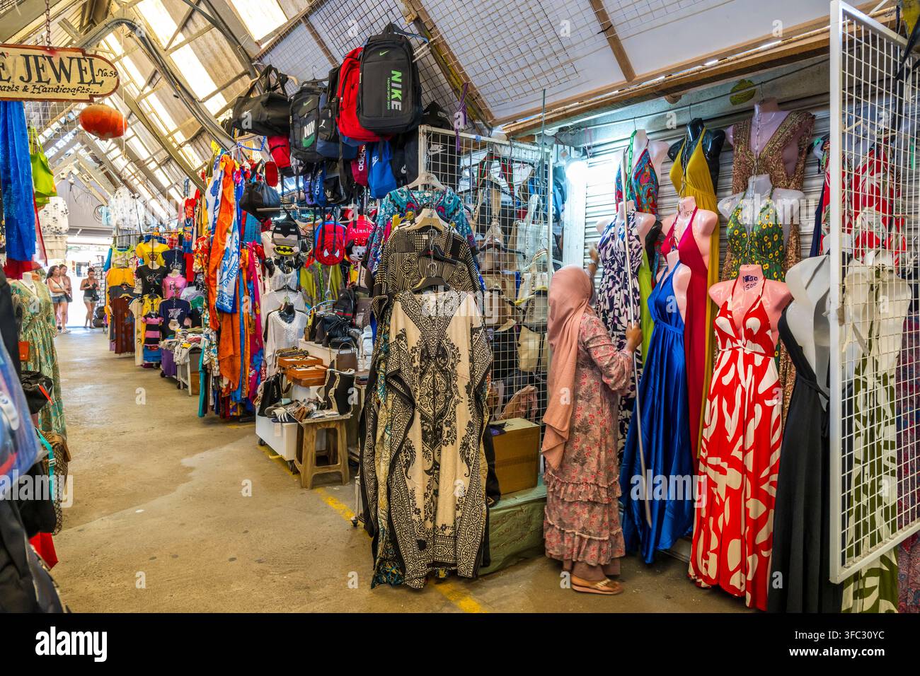 Mauritius, costa nord, distretto di Rivière du Rempart, Grand Baie, il grande bazar Foto Stock