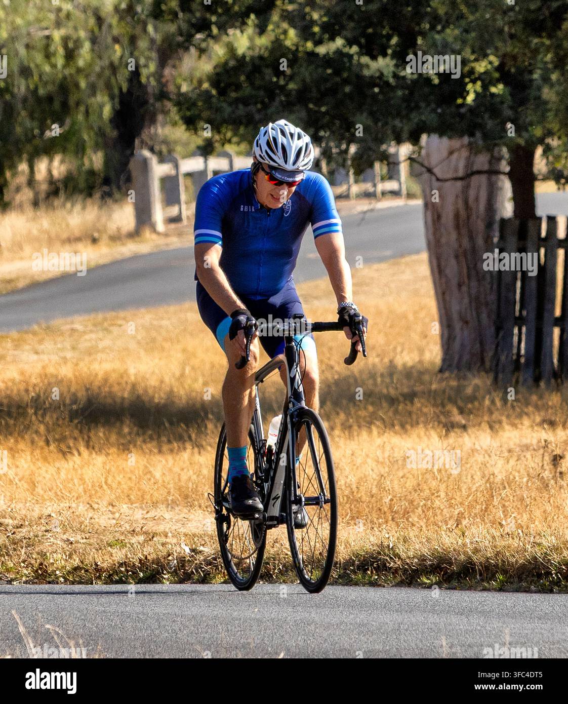 Londra, Inghilterra, Regno Unito. 25 agosto 2026. Ciclisti che pedalano a Richmond Park, sfruttando il bel tempo. Le previsioni per domani annunciano pioggia. Credit: Ian Humphreys/Alamy Live News Foto Stock