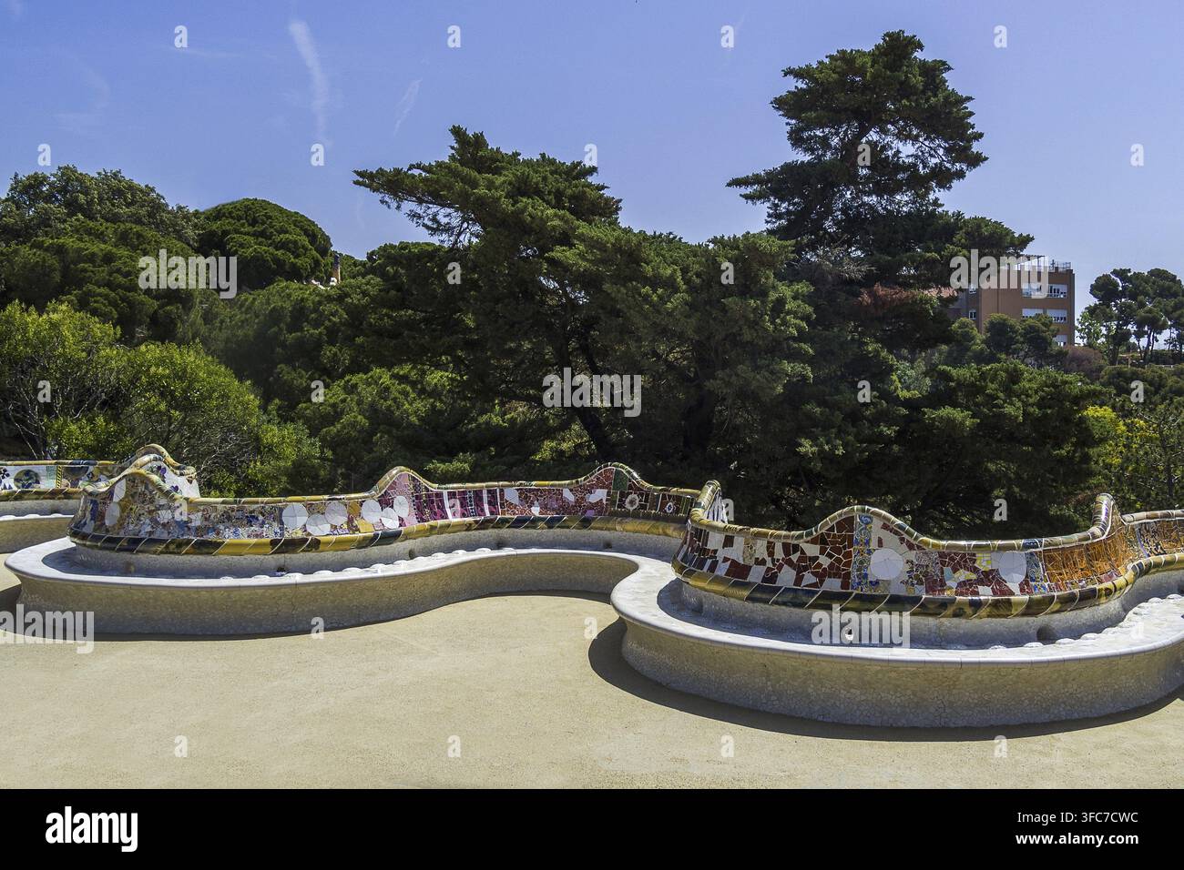 Spagna - Barcellona, Parco Güell di Antonio Gaudí Foto Stock