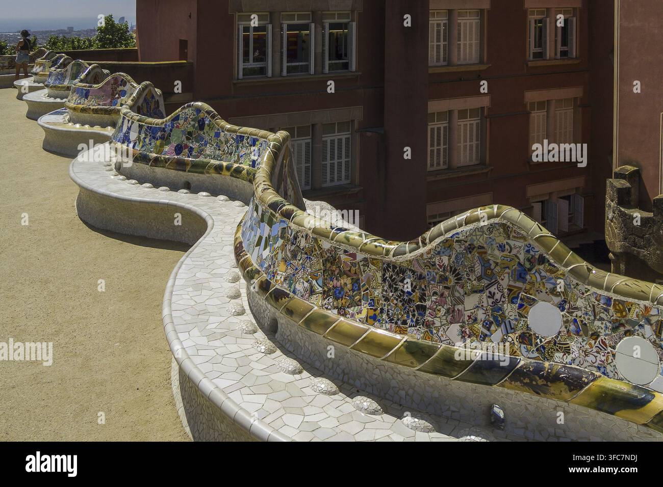 Spagna - Barcellona, Parco Güell di Antonio Gaudí Foto Stock