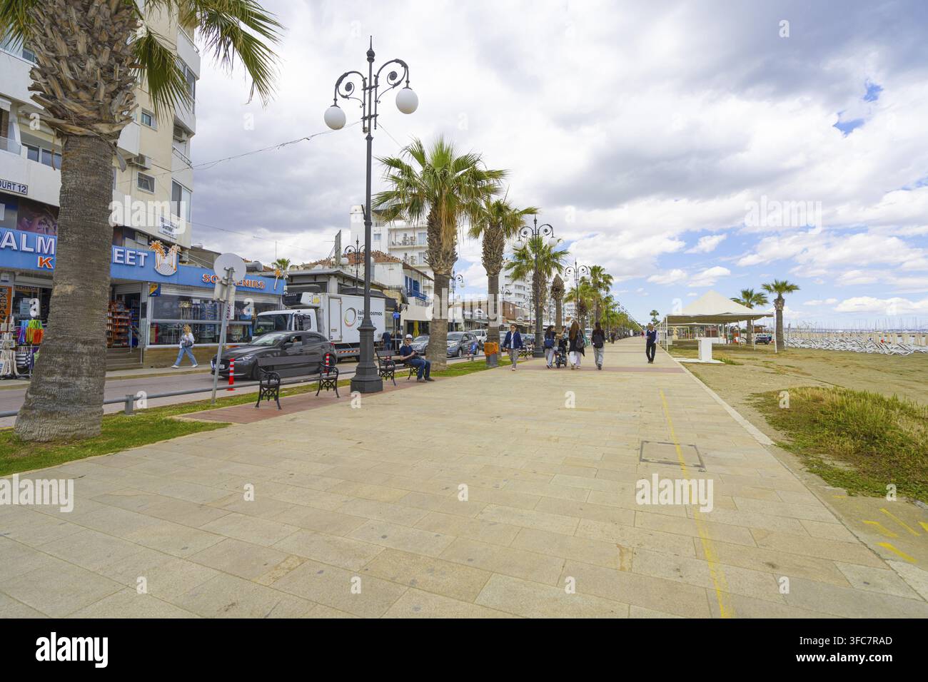 Il lungomare di Larnaca, Cipro Foto Stock