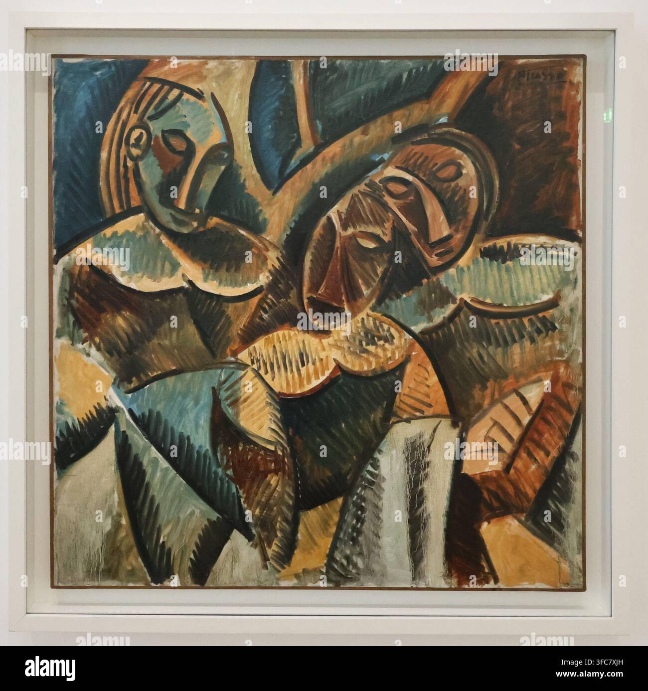 Pablo Picasso, Trois figures sous un arbre (Tre figure sotto un albero), 1907–1908, Musée national Picasso-Paris Foto Stock