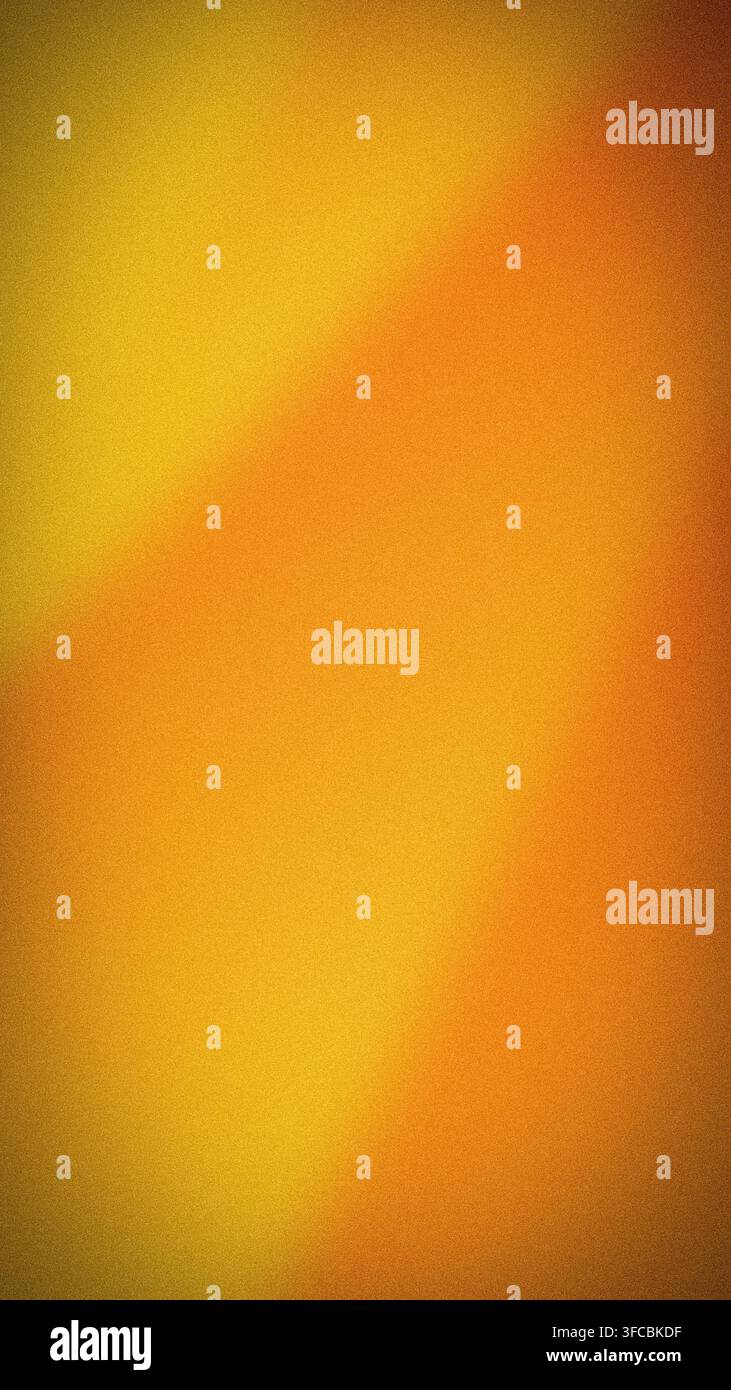 Questo sfondo astratto verticale presenta una sfumatura liscia che mescola sfumature di giallo e arancione con un effetto granuloso e sfocato. Perfetto per l'uso in te Foto Stock