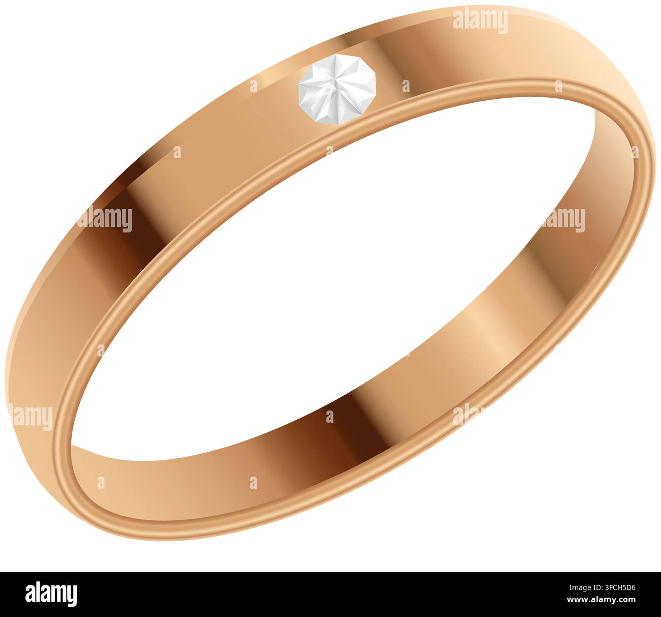 Oro anelli di nozze Illustrazione Vettoriale
