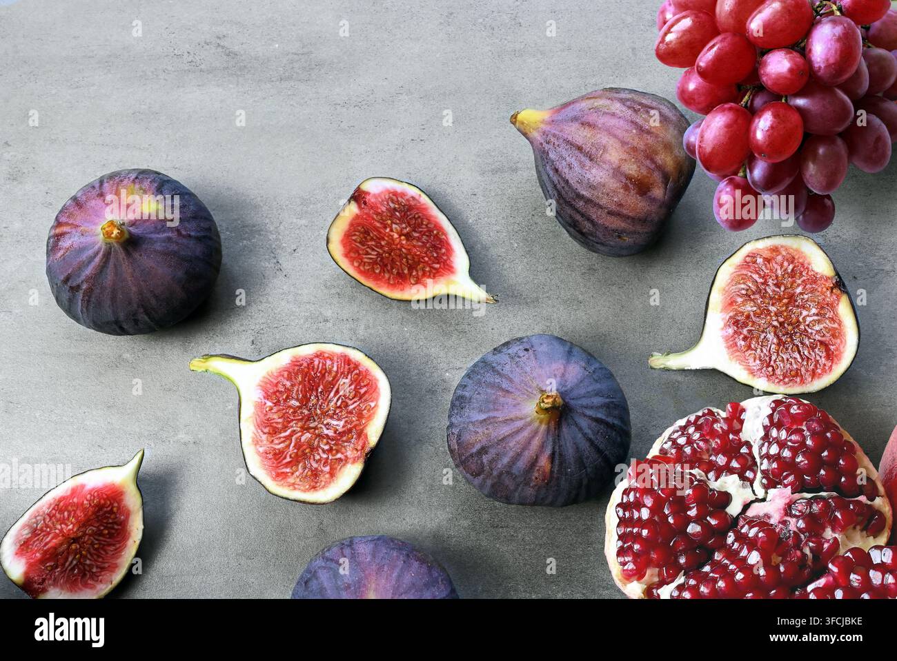 Frutti freschi misti. Sfondo di frutti gustosi con molti frutti. Set di frutti. Foto Stock