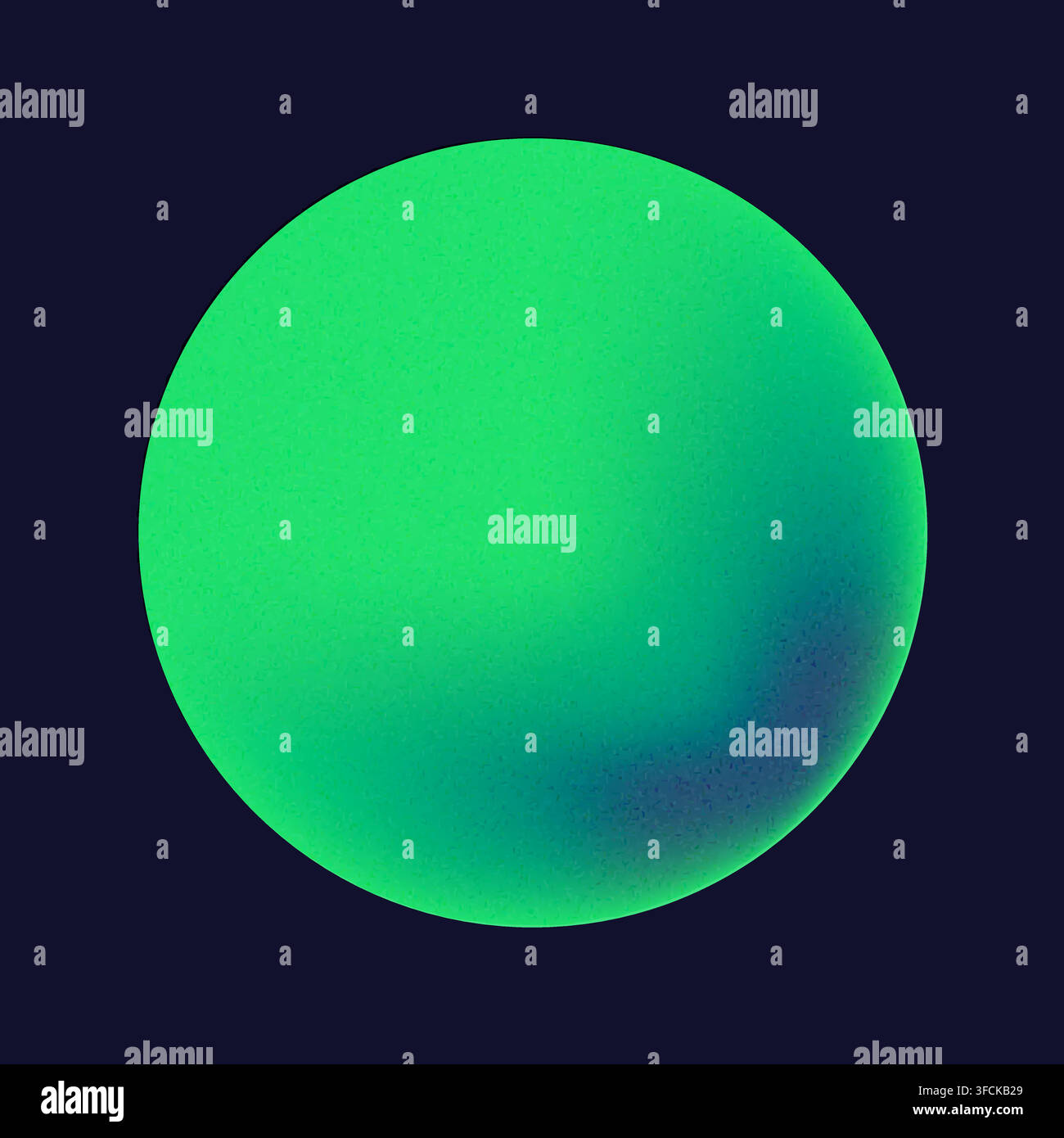 Sfera di rumore verde sfumato. Palla a rete. Cerchio volumetrico mescolato con ombra blu. Figura geometrica 3D con miscela di colori. Elemento di design moderno. Iso Illustrazione Vettoriale