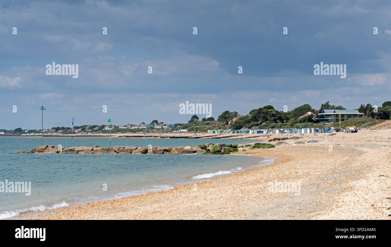 Lee sulla spiaggia di Solent Foto Stock
