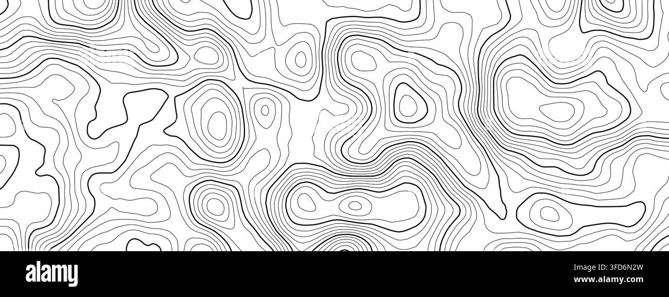 Modello radar nautico e mappa oceano mare con carta nautica topografica. Fondo sonar mondo e superficie topografica vettoriale con linea topografica GPS. Marina Illustrazione Vettoriale