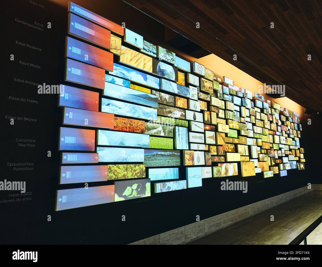 Esposizione sull'evoluzione umana, Museo Archeologico Nazionale, Madrid, Spagna Foto Stock