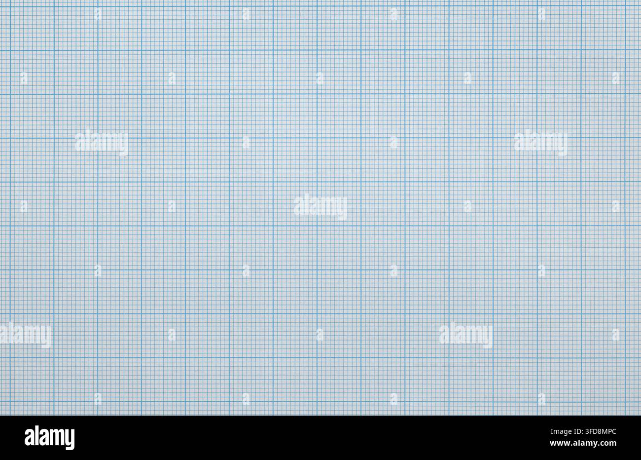 Texture di carta millimetrata con sottili linee blu a griglia che creano uno sfondo strutturato Foto Stock