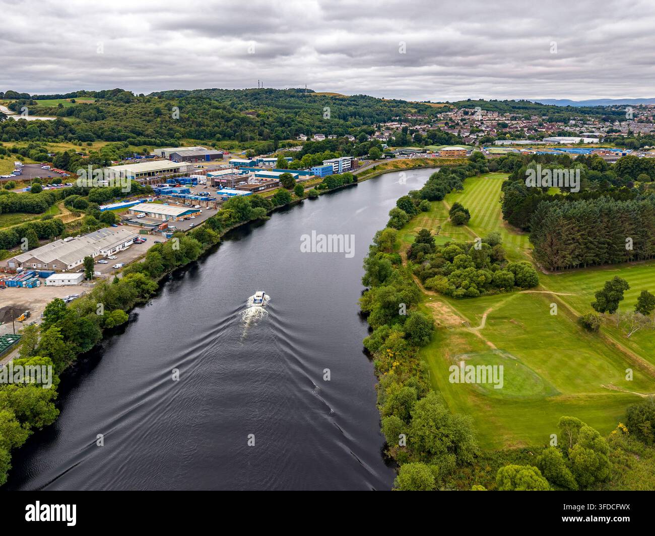 King James VI Golf Club, fiume Tay, Perth, Perthshire, Scozia, Regno Unito Foto Stock