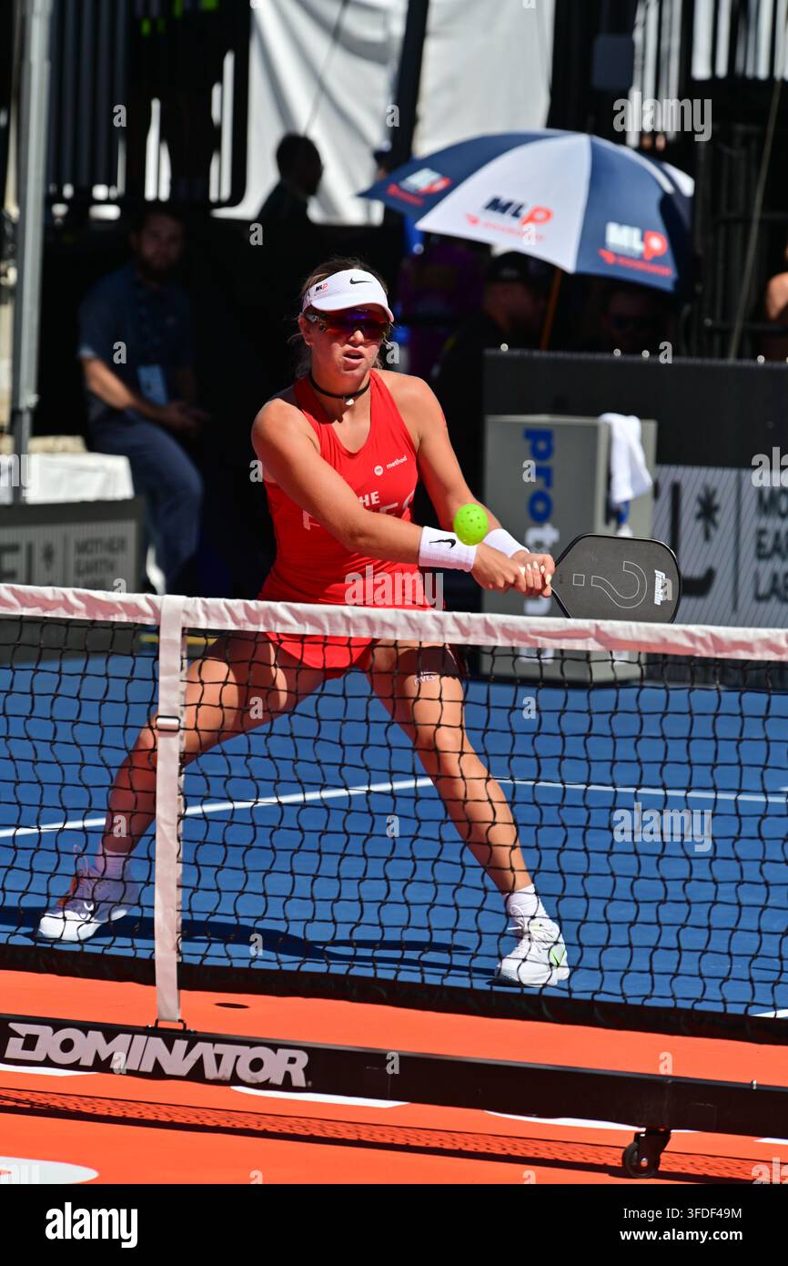 Finali della Major League Pickleball 2026 New York New Jersey Fives contro St Louis shock Foto Stock