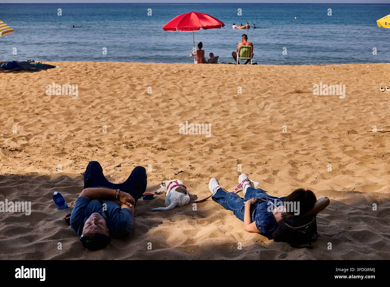 Corfù Grecia, spiaggia Santa Barbara, Martas Foto Stock