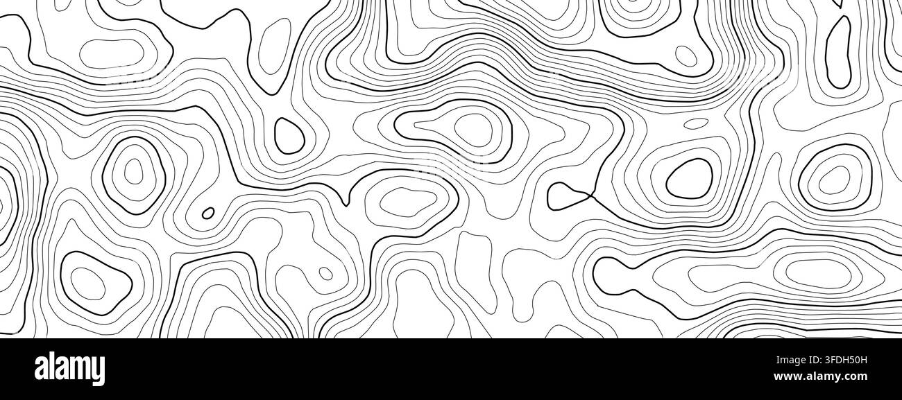 Modello nautico oceanico per fondo radar della mappa e carta nautica mondiale. Navigazione vettore topografico per topografia fondo sonar e linea marina astratta. La Illustrazione Vettoriale