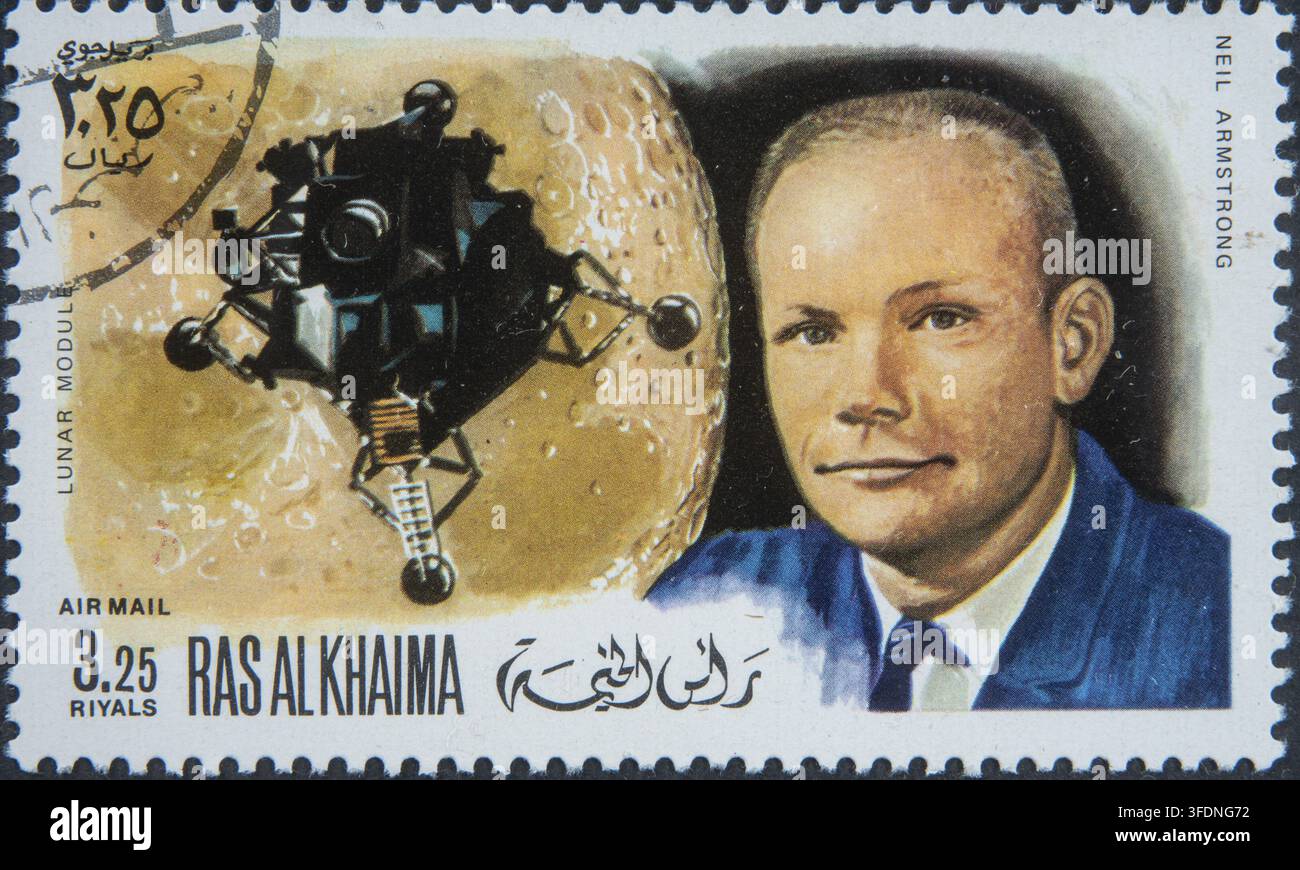 Neil Armstrong (1930-2012) era un pilota collaudatore e astronauta americano. Ha partecipato alle missioni Gemini 8 e Apollo 11 ed è principalmente noto per Foto Stock