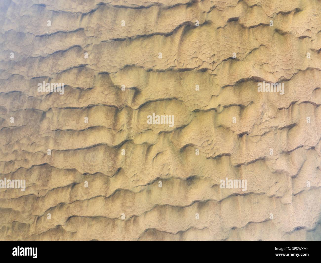 Close-up di dune di sabbia ondulate Foto Stock