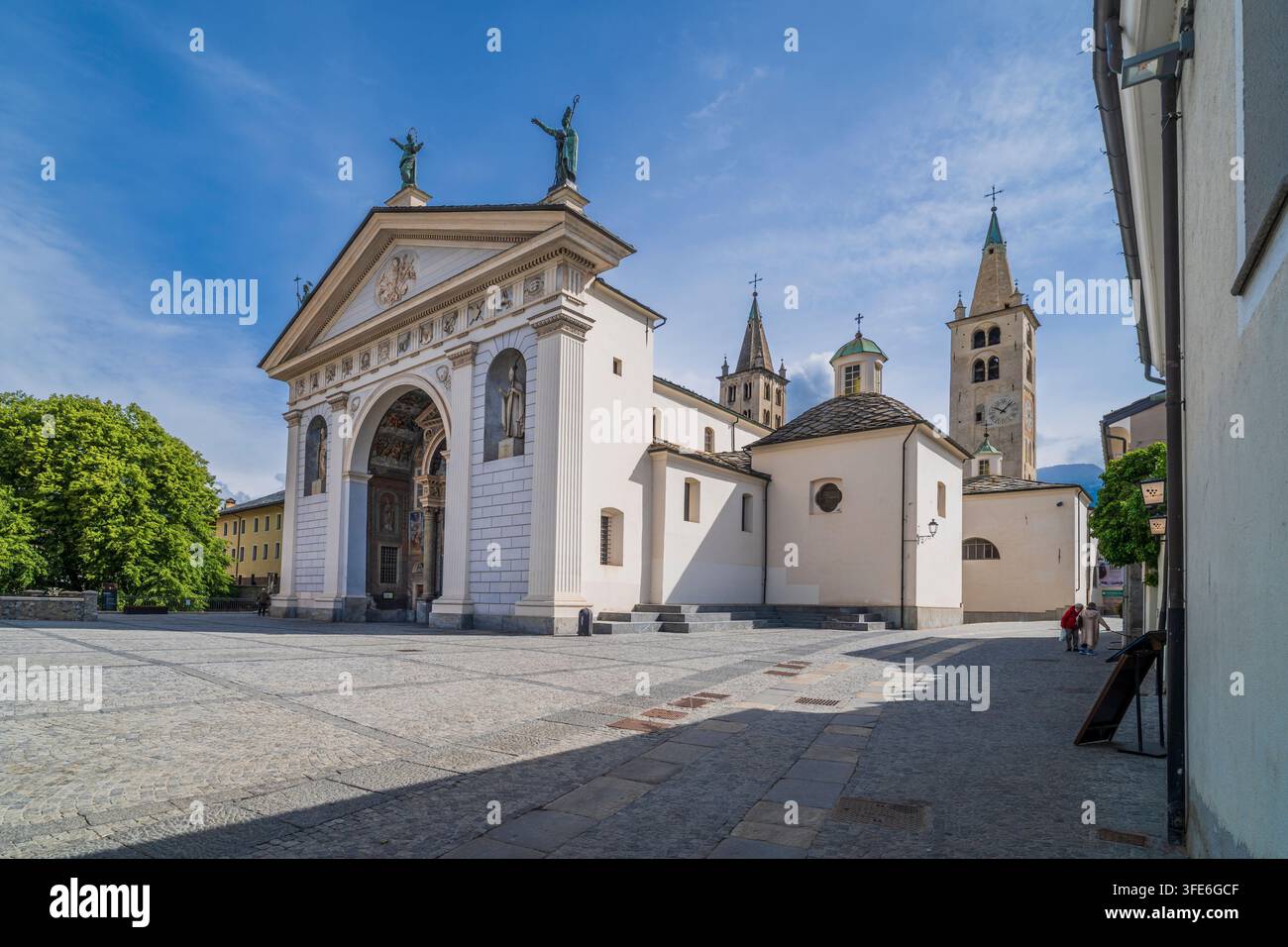 Cattedrale, Aosta, Valle d'Aosta, Italia Foto Stock