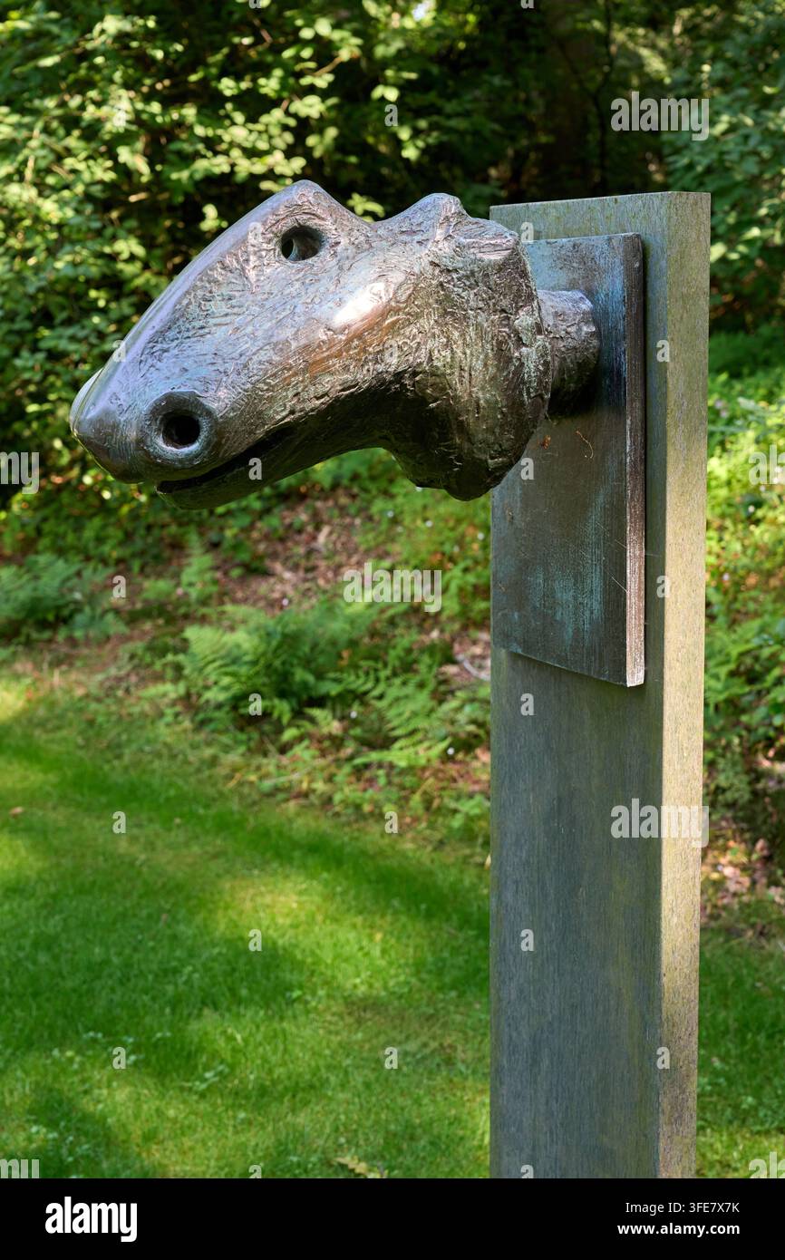 Testa animale, 1956, Henry Moore (Castleford 1898 - Much Hadham 1986), museo Kröller-Müller, parco nazionale De Hoge Veluwe, Otterlo, Paesi Bassi Foto Stock