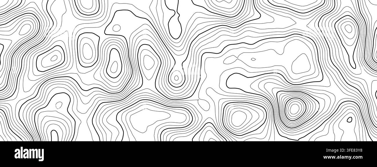 Mappa oceanica a motivi con fondo radar nautico per la navigazione del fondale marino. Sonar vettoriale topografico con carta topografica mondiale per GPS mercator acquatico. Te Illustrazione Vettoriale