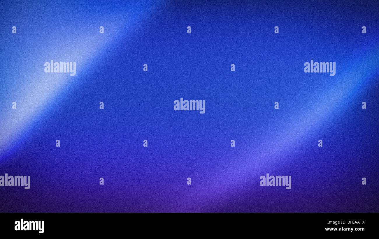 Sfondo sfumato astratto granuloso 4K vibrante con bagliori blu, viola e ciano Foto Stock