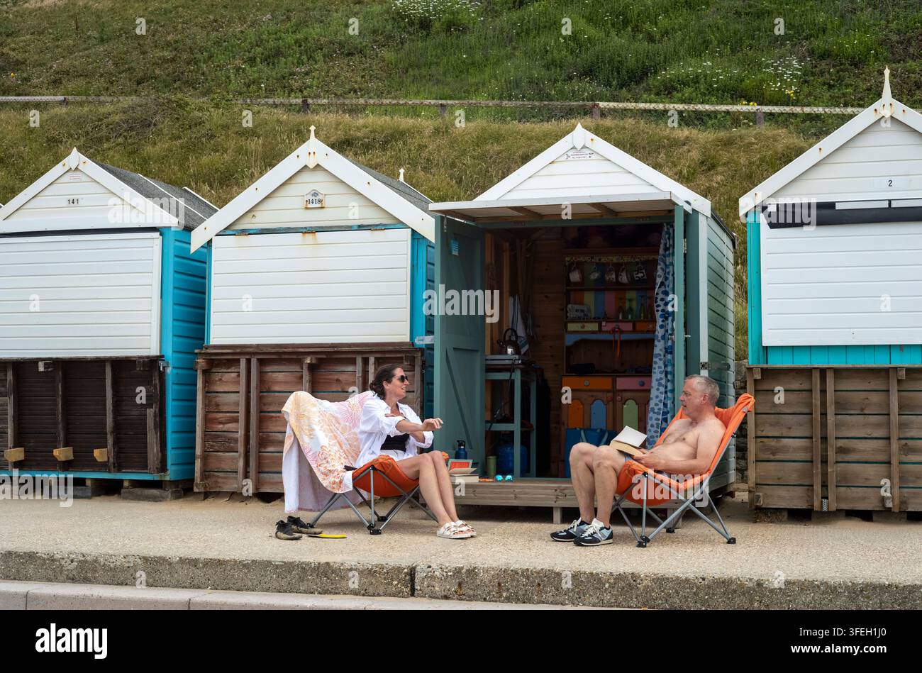 Southbourne (soprannominato SoBo) sobborgo di Bournemouth, a 15 minuti lungo la costa sud del Dorset, Inghilterra, Regno Unito Foto Stock